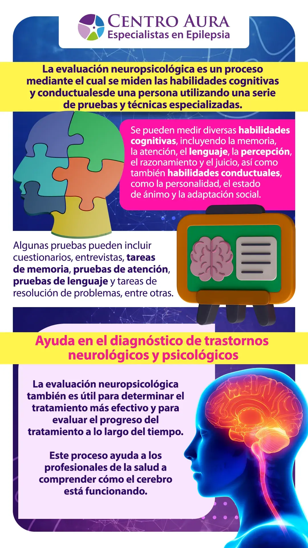 Evaluación neuropsicológica - Infografía
