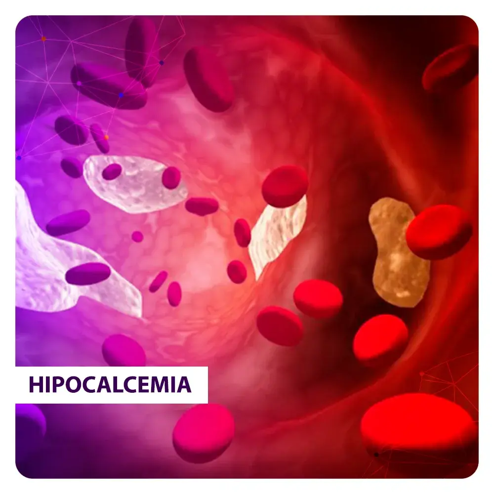 La hipocalcemia, la disminución de calcio en la sangre, causa convulsiones.