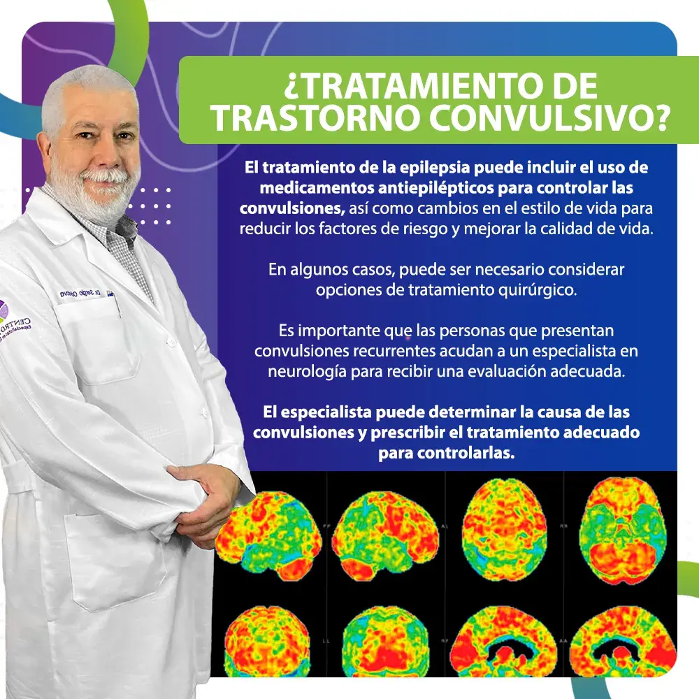 El tratamiento del trastorno convulsivo puede ser el uso de medicamentos antiepilépticos